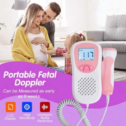 US FastShipping Heartbeat Monitor Portable-FetalDopler-Easy to Use for Home