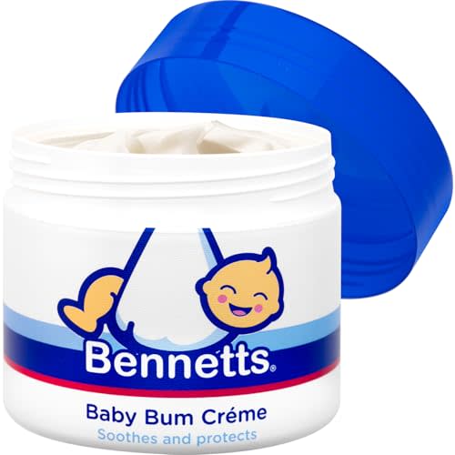 Bennetts Baby Bum Cream 300ml – Water-Repellent Diaper Barrier Cream for Newborns – Protects Against Nappy Rash & Redness