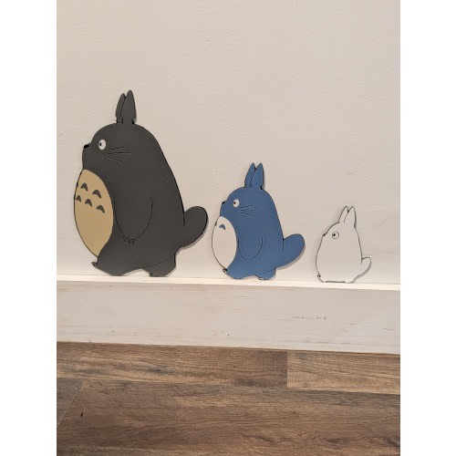 Totoro Trio Wall Art | 3 Piece Set | Studio Ghibli Fan Art