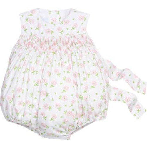 Floral Simply Smocked Bubble, 9M