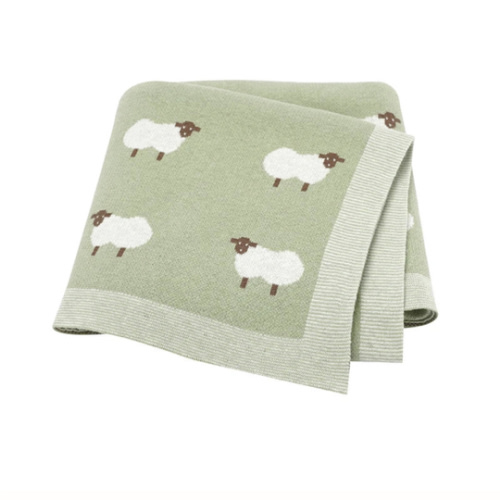 Sheep Knitted Blanket