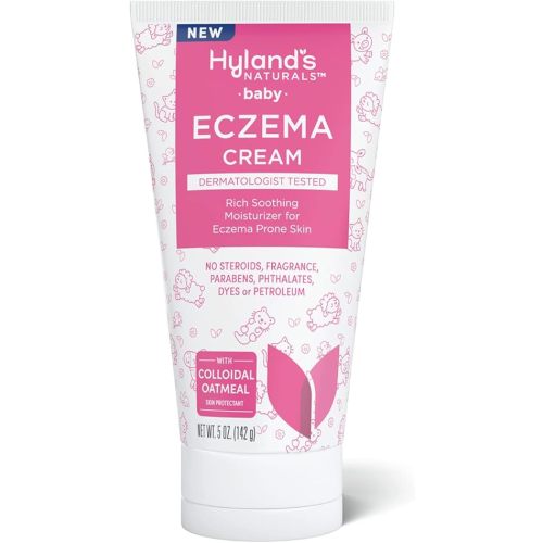 Hyland's Baby Eczema Cream, Rich Soothing Moisturizer for Eczema Prone Skin, With Colloidal Oatmeal, 5 ounce