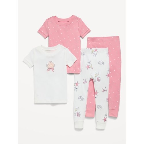 Printed Snug-Fit Pajama 4-Piece for Toddler & Baby