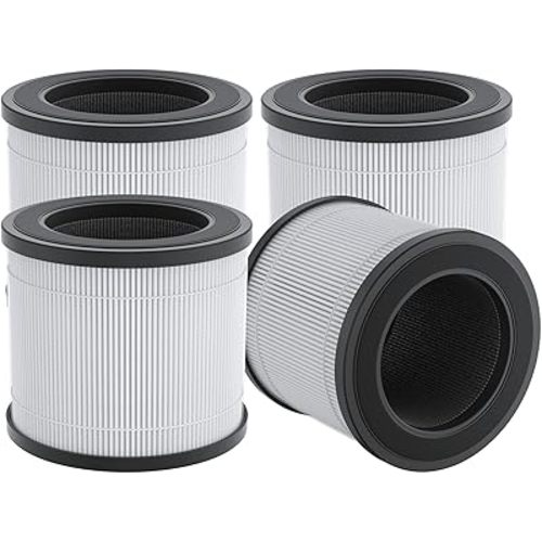FULMINARE 4Pack PU-P05 Air Purifier Replacement Quiet Air Cleaner Filtering Out 99.97% 0.01 Microns, Smoke, Particle