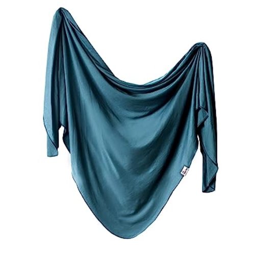 Copper Pearl Baby Swaddle Blanket - Premium Knit Baby Blanket, Large Soft Stretchy Receiving Blankets for Baby Boy and Girl, Swaddles for Newborn, Infant, and Toddler (Steel)