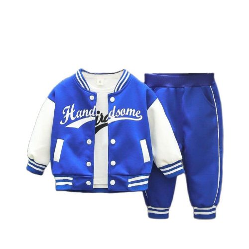 YIKIURL Baby Sports outfit clothes for boys&girls Baseball jacket +T shirt+pant 3 pieces kids school clothing