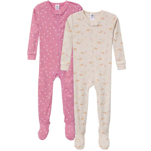 2-Pack Baby & Toddler Girls Dogs Snug Fit Footed Pajamas – Gerber Childrenswear