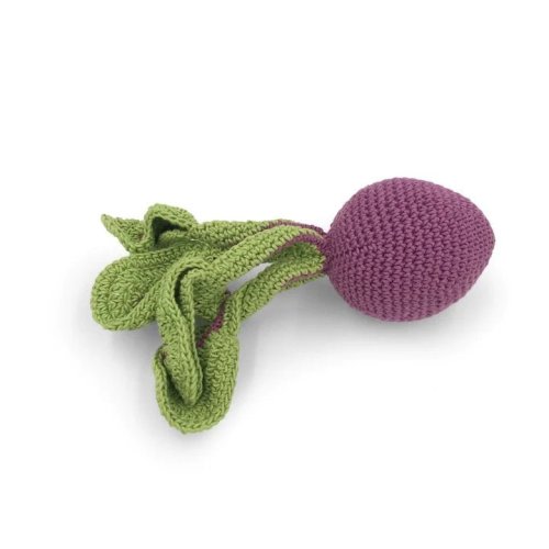 Myum Organic Cotton - Beetroot Rattle | Baby Toys- Blue Otter Toys