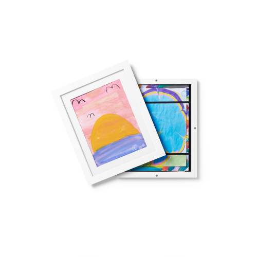 Kids Art Frame in White Solid Wood, 8.5x11 in | 22x28 cm