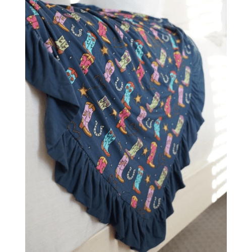 Large Ruffle Blanket - Howdy Hunny – PB & Grape