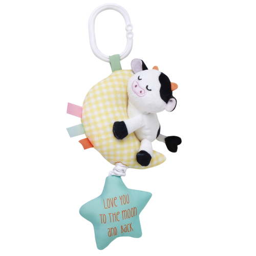 Magic Years 10 inch Cow Activity Toy with Pull & Jiggle Feature and Rattle