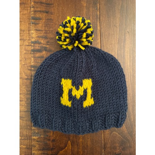 University of Michigan block M infant hat.
