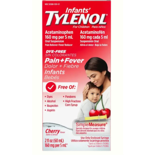 Infants' TYLENOL® Dye Free Oral Suspension Acetaminophen