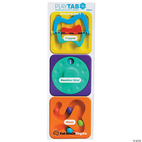 PlayTab Tiles 3-Pack: Flippy, Loopy Beads & Numbers Sensory Set
