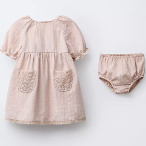 LACE DRESS AND BLOOMERS - Dusty pink | ZARA United States