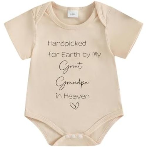 Merqwadd New Baby Announcement Bodysuit Handpicked for Earth Pregnancy Announcement for Family