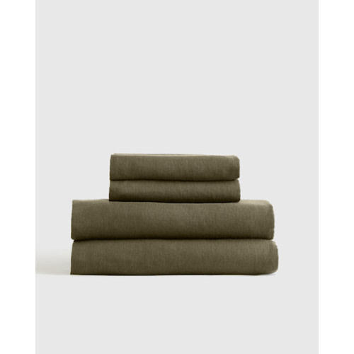 Linen Sheets in Willowleaf