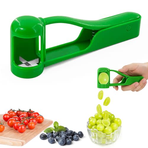 Yoz&Papa Grape Cutter,Grape Cutter For Toddlers 1-3,Grape Slicer For Baby, Grape Cutter Tool,Grape Slicer Kitchen Gadget For Small Seedless Fruit Cutting