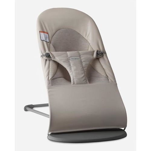 BabyBjörn Bouncer Bliss, Tri-Fabric, Sand Grey | 2-in-1 Adjustable Baby Bouncer Seat and Toddler Chair, Newborn to Toddler (8-29 lbs), 4 Positions, Lightweight & Portable
