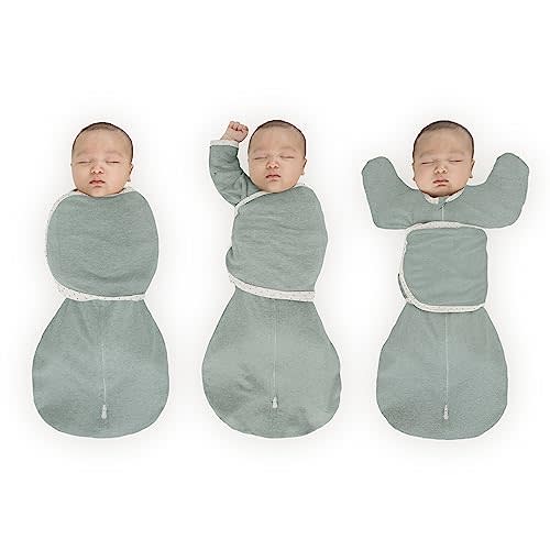 SwaddleDesigns 6-Way Omni Swaddle Sack Arms Up Swaddle for Newborn, More Options to Calm Startle Reflex, Improves Sleep