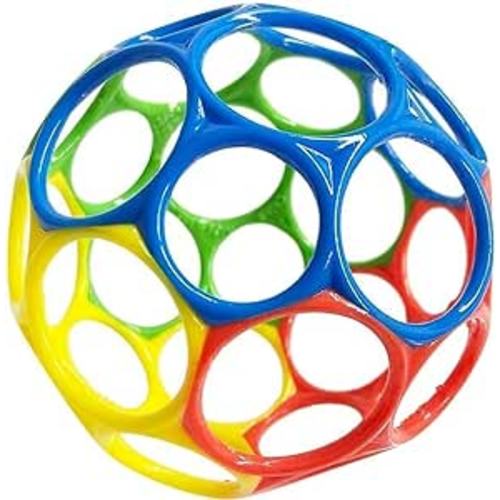 Amazon.com: Bright Starts Oball Easy Grasp Classic Ball BPA-Free Infant Toy in Red, Yellow, Green, Blue, Age Newborn and up, 4 Inches : Toys & Games