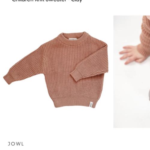 Grow With Me Babies and Children Knit Sweater - Clay