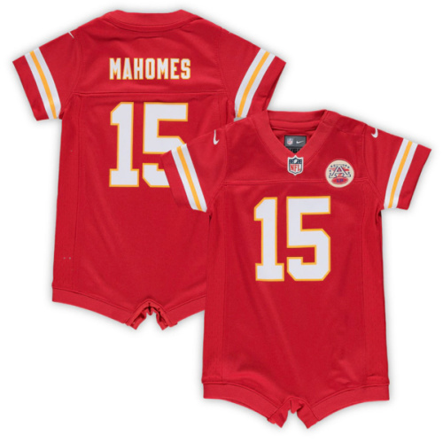 Infant Nike Patrick Mahomes Red Kansas City Chiefs Romper Jersey