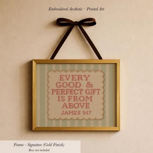 James 1:17 Nursery Print Vintage Cottagecore Bible Wall Art ∙ 1672S