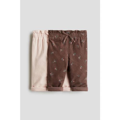 H&M 100% Cotton Corduroy Paper Bag Pants - 6mo