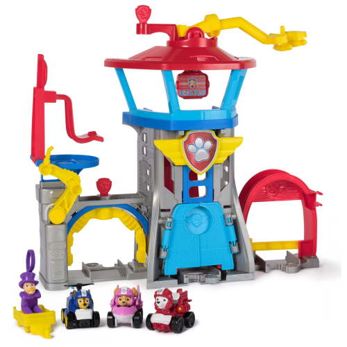 Paw Patrol Air Rescue Pup Squad Airport Playset with Chase, Marshall & Skye Vehicles for Kids 3+