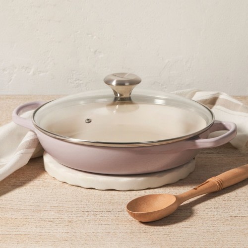 Le Creuset Signature Enameled Cast Iron Braiser with Glass Lid, 2 1/4-Qt.