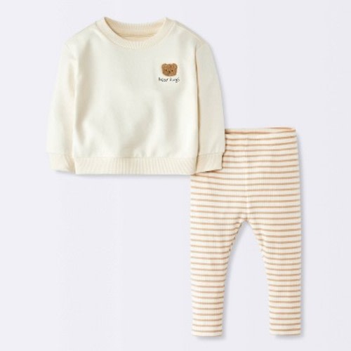 Baby Girls' Top and Bottom Sets - Cloud Island™ Off-White 3-6M