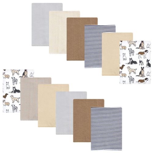 Luvable Friends Hudson Baby Flannel Burp Cloths 12pk Set