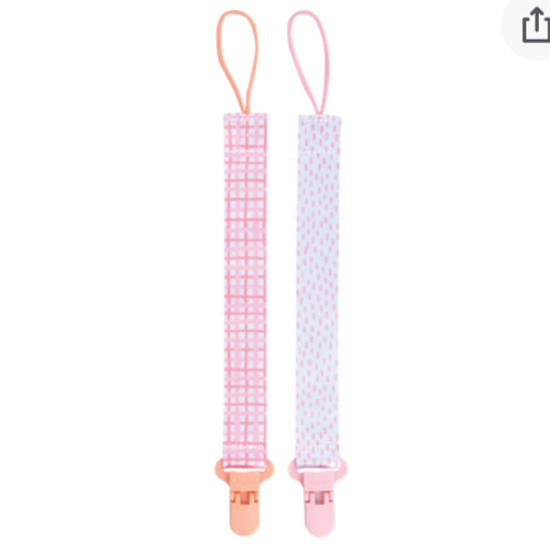 Cloth Pacifier Clip (2 Pack)