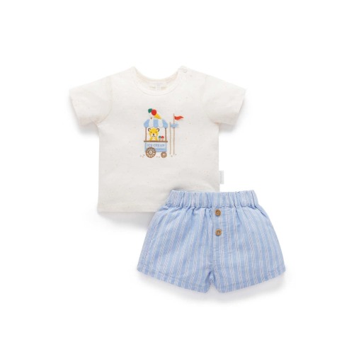 Ice Cream Cart Top & Shorts Set (6-12m)