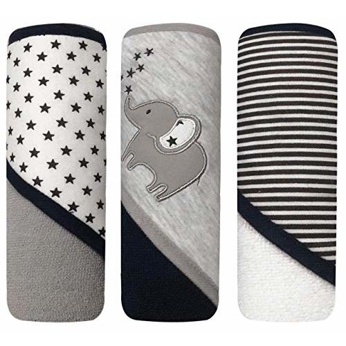 MODERN BABY 3 Pack Hooded Baby Bath Towel Set for Newborns Infants & Toddlers, Boys & Girls Baby Hooded Towels