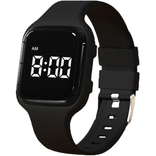 Vibrating Alarm Watch, Potty Training Watch Water Resistant Medical Reminder Wristband with 15 Daily Alarms (Black)