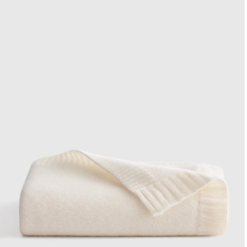 Luxe Knit Cashmere Baby Blanket in Minimal Pink