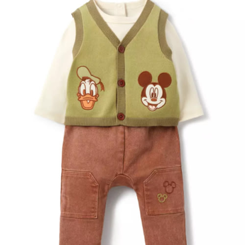 Mickey Mouse and Donald Duck Vest, Pants and Bodysuit Set for Baby | Disney Store