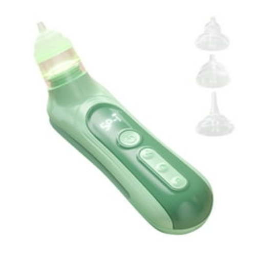 Nasal Aspirator for Baby, Electric Infant Nose Sucker Rechargeable with 4-Type Safety Silicone Tips and 3 Suction Levels Nose Cleaner for Kids and Toddlers