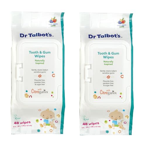 Dr. Talbot's Baby Tooth and Gum Wipes Naturally Inspired With Citroganix, 2-pack, 96 count
