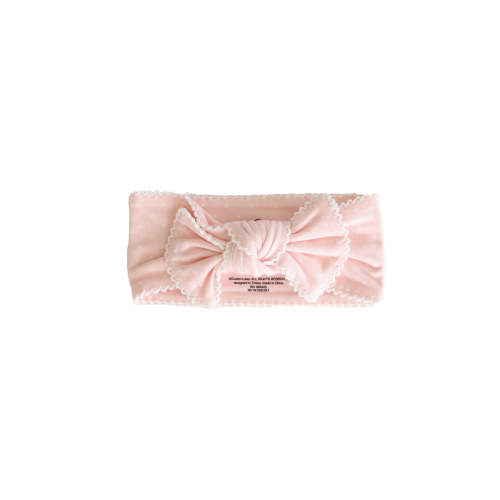 Picot Trim Knit Large Bow Headwrap