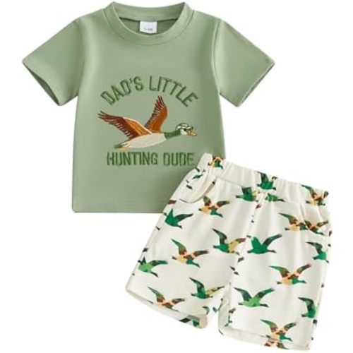 Bagilaanoe Toddler Baby Boy Short Sleeve T-Shirt and Shorts Set Camouflage Graphic Letter Print Clothes Summer 2PCS Outfit