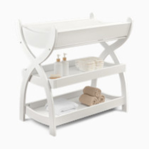 Comfy Cubs Changing Table with Two Open Shelves - White
