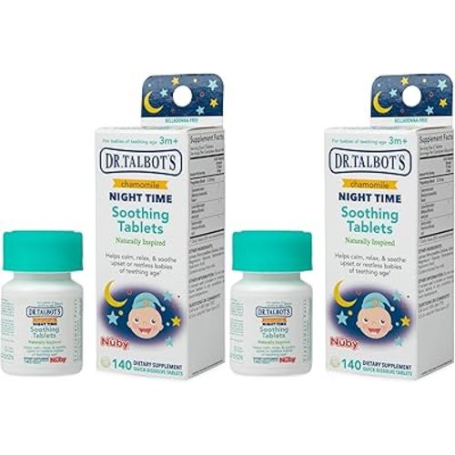Dr. Talbot's Night Time Chamomile Soothing Tablets, Naturally Inspired, Quick Dissolve, 140 Count (Pack of 2)