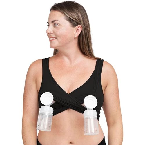 Larken Hands Free Pumping Bra for Breastfeeding | Breast Pump - Maternity Bras for Pregnancy, Pumping & Nursing Bra in One