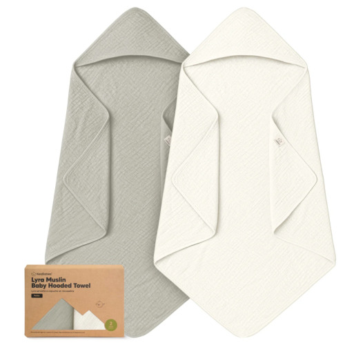 2-Pack Lyra Muslin Hooded Towels