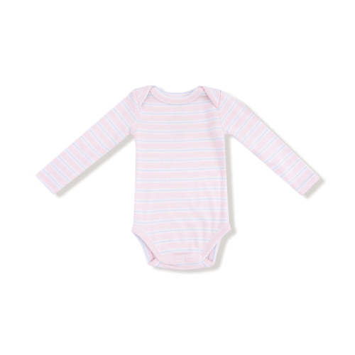 Lap Shoulder Bodysuit (Multi Stripe Pink)