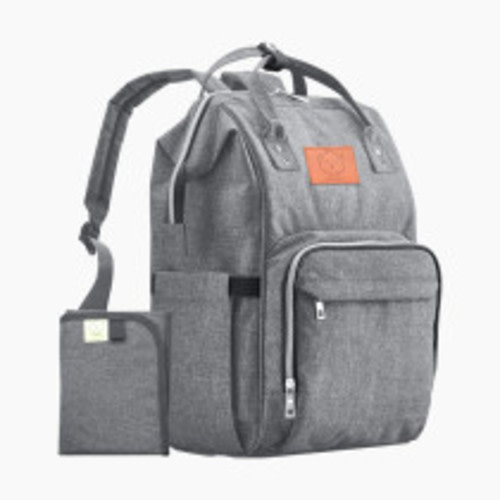 KeaBabies Original Diaper Backpack - Classic Gray