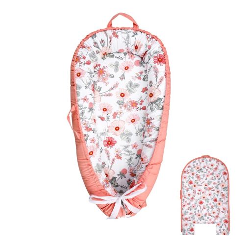 Baby Lounger Replaceable Cover, 100% Cotton Newborn Nest Backup Cover for Ultimate Comfort, Soft & Breathable Quality Spare Cover, Pink (Cover Only)